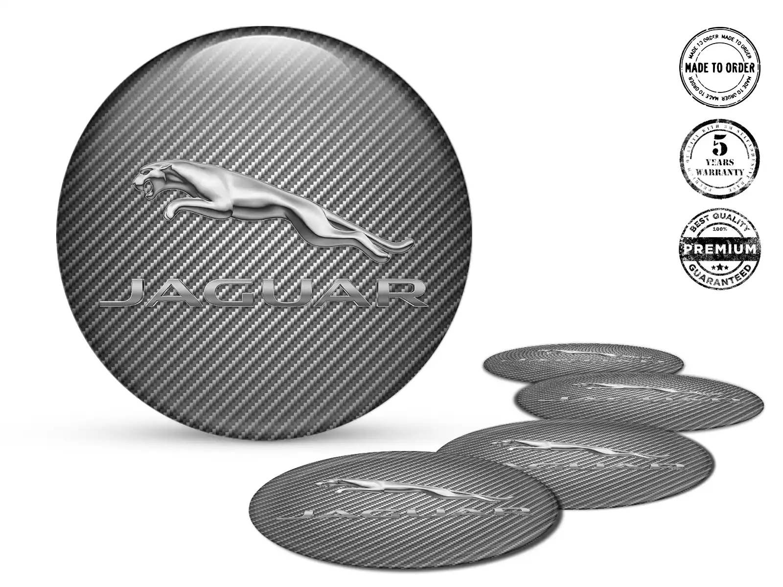 Jaguar Emblema de Rueda Estilo Mejora de Cúpula en Resina